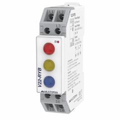 MULTISPAN V22-RYB-00 VOLTAGE PROTECTOR PHASE PREVENTER Model V22-ryb Output 1 Relay Brand Multispan Power Supply Self - Image 1