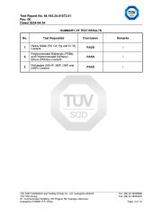 RoHS Compliance Test Certificate certificate from Zhongshan Xusheng Lighting Co., Ltd.