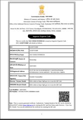 IEC certificate from T&V Exim Overseas