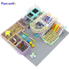 Customized Childen Theme Family Entertainment Center Kids Big Indoor Playground with Slide Trampoline - Guangzhou Funcastle Amusement Equipment Co., Ltd