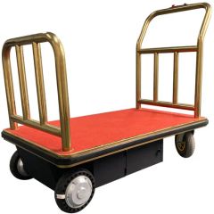 Custom Modern Metal 4 Wheel Luggage Cart - Image 2