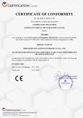 CE certificate from Zibo Huide Polyurethane Products Co., Ltd.