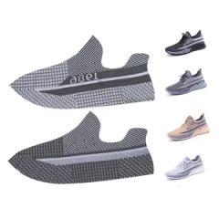 Women's Autumn Trendy Flying Knit Mesh Sports Shoes New Casual Running Walking Flying Knit Socks Slip-on Closure - Xuzhou Multi Solution Packaging Co., Ltd.
