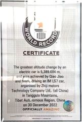 Our certificate certificate from Hangzhou Yunge Automobile Co., Ltd.
