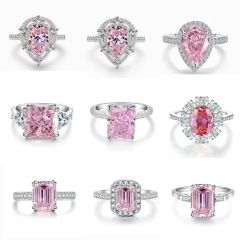 Jewelry 925 Sterling Sliver Ring Fashion Shining Diamond Rings Gemstone CZ Jewelry Set Wedding Party Rings - Image 1