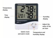 Room Temperature Digital Temperature Digital Thermometer Humidity Meter - Image 3