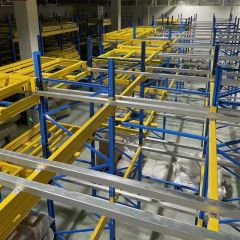 Push Back Rack Steel Q235B 2-6 Levels 1000kg 1Y CE ISO Blue Orange - Image 3