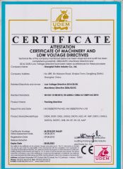 CE certificate certificate from Shanghai Huihe Industry Co., Ltd.