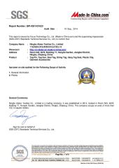SGS Report certificate from Ningbo Alatex Textiles Co., Limited