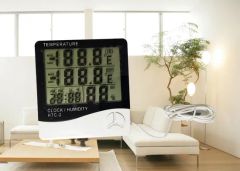 HTC- 2 LCD Digital Temperature Humidity Meter Indoor Outdoor Thermometer Hygrometer - Image 4