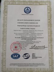 ISO9001 certificate from ZHEJIANG GTM HIGH-TECH INTELLIGENT EQUIPMENT CO., LTD.