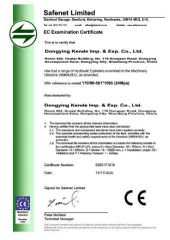 CE certificate certificate from Dongying Kende Imp. & Exp. Co., Ltd.