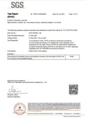 REACH - PVC SUCTION HOSE certificate from QINGDAO EASTOP COMPANY LIMITED