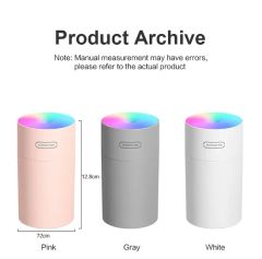 Humidifiers Kinscoter 2021 New Design USB Colorful Cool Mist Car Mini Air Humidifier with Night Light - Image 3