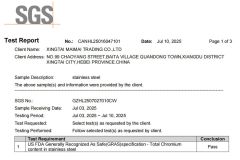Cookie Cutter(FDA) certificate from Xingtai Maimai Trading Co., Ltd.