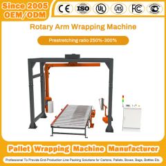 Automatic Wrapper Pallet Stretch Packing Inline Rotary Arm Wrapping Machine Manufacturer for Generator/ Steam Turbine/Electronic Instrument - Image 1