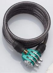 Bike Combination Cable Lock Bike Bicycle Lock Color Black Brand Naibao Trademark Nurbo Model NO. SL517B HS Code - Image 1