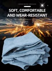 Welder Fire Resistant Anti Heat Welding Clothing Suit Kavlar Thread Work Protection - Image 1