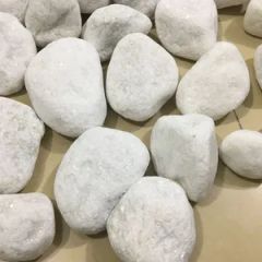Natural Rock Tumbled Round Pebble Stone White Landscape Pebble - Profound Glass Co., Ltd