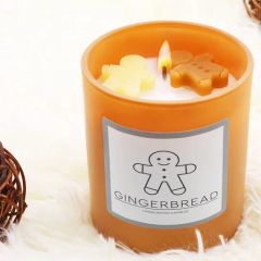 Huaming New Huaming Glass Customized Decorative Christmas Birthday Wedding Gift Jar Wax Candle Gingerbread Man Scented Candles - Image 5