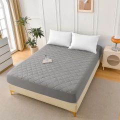 Quilted 100% Polyester Plaid Mattress Topper King 1Y MOQ200 Size King Style Plaid MOQ 200 PCS Origin China Season Everyday - Image 6