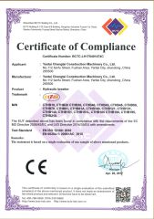CE CERTIFICATE certificate from Yantai Chengtai Construction Machinery Co., Ltd.