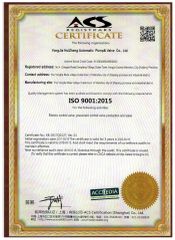 ISO9001 certificate from Huizheng Auto Control Valve Group Co., Ltd.