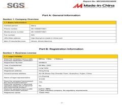 SGS certificate from HK Nineup International Limited