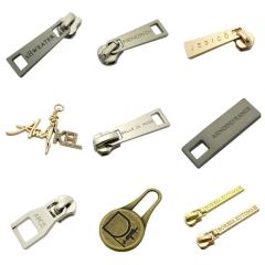 Exquisite Logo Shape Custom Decorative Zipper Pullers Double Gold Puller Slider Made - Image 4
