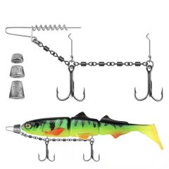 Custom High-Carbon Steel Stinger Rig Set UV Screw Pin Treble Hooks - Image 4