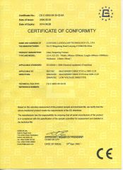 CE certificate from Luoyang LandGlass Technology Co., Ltd.