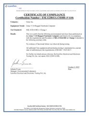 V110 MIL-STD-810H certificate from Beijing Jianianhuaye Technology Co., Ltd