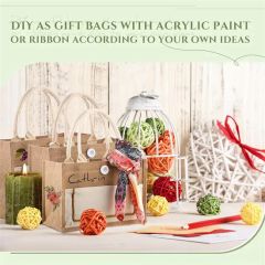 Custom Sublimation Printing Reusable Burlap Handbag Portable Jute Tote Bag - Image 4