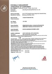 Creams Production Line certificate of ZHUCHENG XINXUDONG MACHINERY CO., LTD. – certificate photo, supplier certificates section