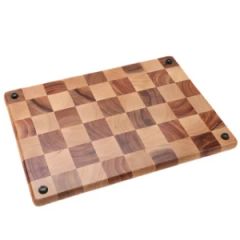 Acacia Wood Chess Pattern Cutting Board with Feet Size Medium Model NO. 4 Brand Goude Shape Irregular Trademark Goude HS Code 4420909090 - Image 1