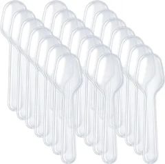 Disposable Clear Plastic Mini Spoons, Small Dessert Spoons Color Clear Origin China Logo Cutomized Model NO. ELE006 Trademark - Image 1