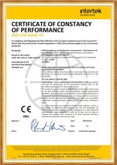 CE certificate from EC Hardware Co., Ltd.