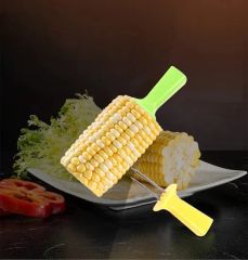 BBQ-Tool Heat Resistant Small Corn Holder BH-DH-D10-PP-F-9 ABS 1Y OPP Bags - Image 1