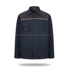100 Cotton Heavy Industry Multifunctional Pocket Work Jacket with Reflective Piping - Wuhan Oberon Import & Export Co., Ltd.
