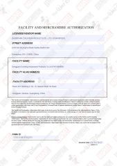 Certificates certificate from Yangjiang Aohea Plastic Hardware Products Co., Ltd.