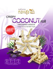 Crispy coconut roll premium snack from Thailand Strawberry Flavor protein bars biscuits Japanese Chocolate Size 80 gram - Image 5