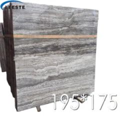 Silver Travertine Slab Grey Travertine Slab Color Wood Origin China Size 600x600mm Thickness 18mm HS Code 68029190 Trademark - Image 1