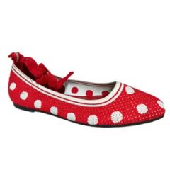 Comfortable Knit Polka DOT Mary Janes Ballerina Flats Ladies Shoes - LC UNITE CO., LTD