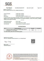 Product Inspection Report certificate from Zhongshan Sumatic Caster Co. Ltd.
