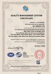 Certificate certificate from HL GROUP LTD