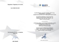 Design Patent certificate from Zhongshan Sumatic Caster Co. Ltd.