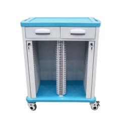 Hospital Nurse File Storage Cart - Lockable, Silent Wheels, Mobile Trolley - Image 4