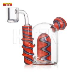 Hittn Mini Portable 4 Inches American Color 14mm Quartz Banger Smoking Accessories High Quality Borosilicate 420 DAB Rig Oil Rig Glass Water Pipe - Image 2