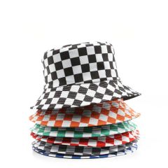 Comfortable Reversible Bucket Hats Checkboard Printing - Image 6