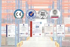Push Back Rack Steel Q235B 2-6 Levels 1000kg 1Y CE ISO Blue Orange - Image 4